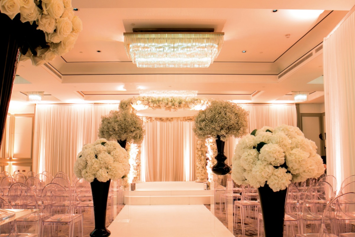 White Pleated Backdrop